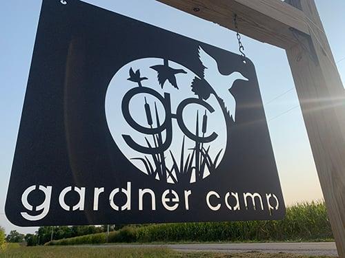 Entry Sign for Gardner Camp
