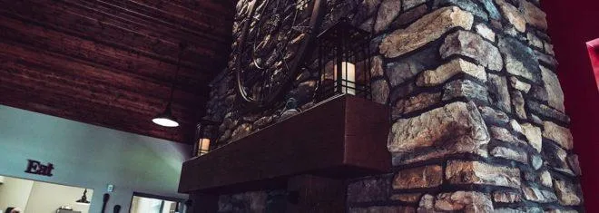 Gardner Hall Stone Fireplace